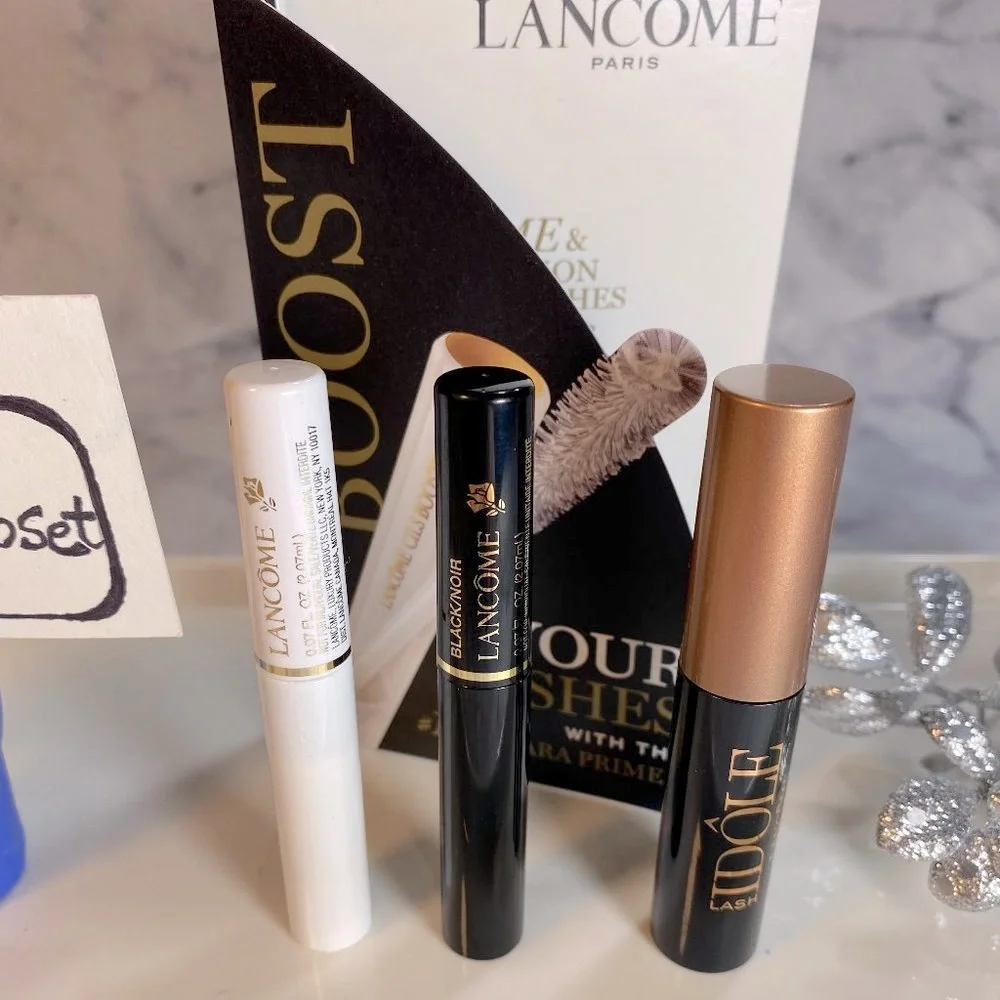 Lancome Mascara Variety Pack Set-Idole & Definicils Mascara,Cils Booster,3pc-NEW